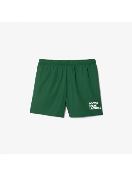 Шорты Lacoste с принтом зеленые