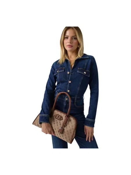 Guess torebka crossbody SAMANTHA beżowa