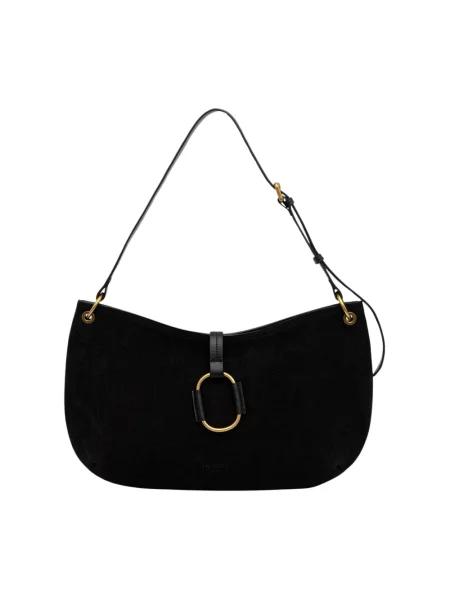 Twinset torebka hobo zamszowa czarna