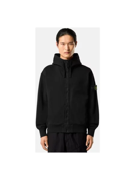 Bluza rozpinana Stone Island z kamieniami czarna