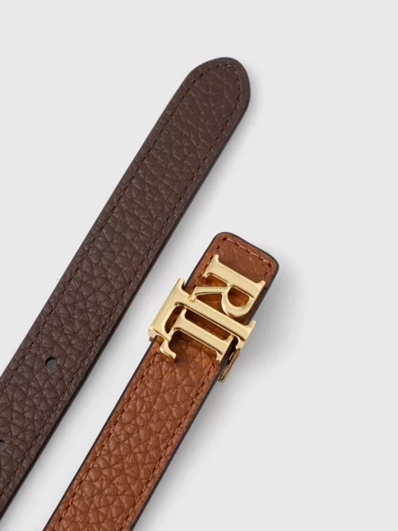 Двосторонній шкіряний Lauren Ralph Lauren коричневий