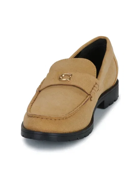 Pantofi loafer Coach din piele de căprioară maro