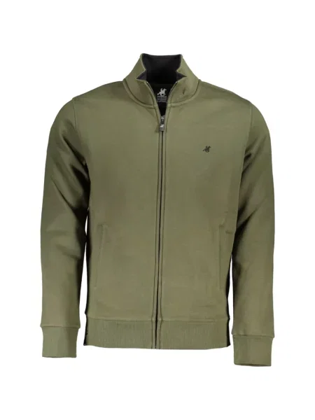 Hanorac cu fermoar U.s. Grand cu broderie verde