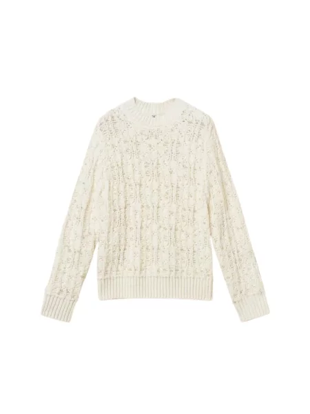 Sweter Twinset wełniany biały