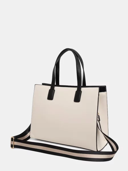 Műbőr shopper táska Morgan bézs