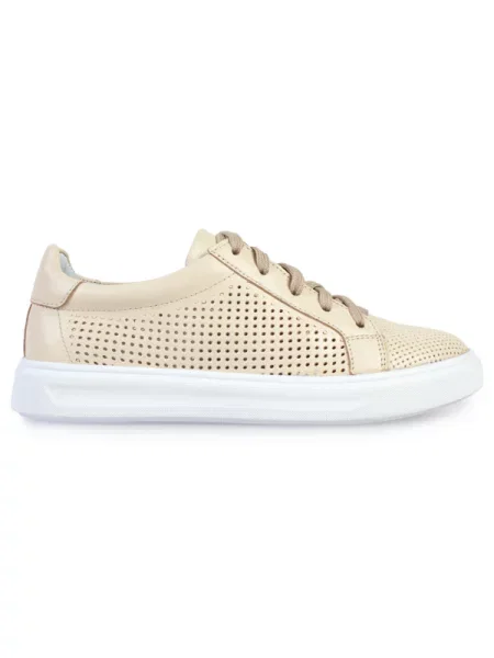 Кожаные кеды Modamilano бежевые