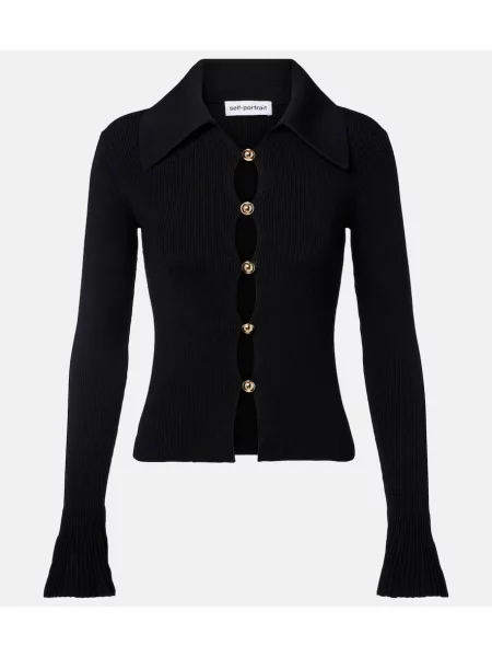 Pulover Self-portrait tricotate negru