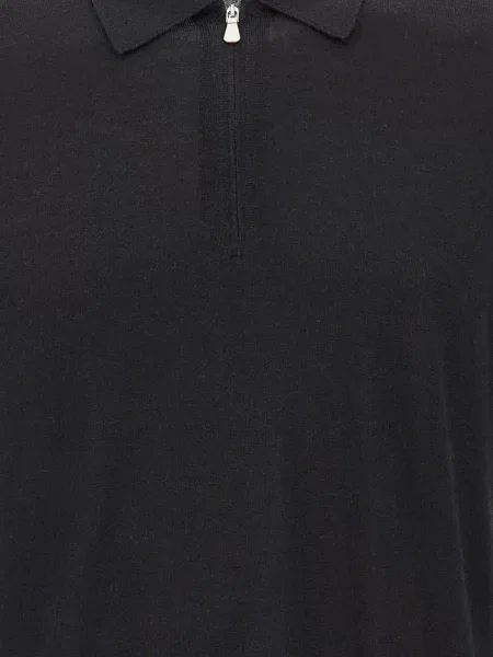 Gulerat scurt tricou polo Gran Sasso negru
