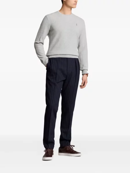 Boxeri Polo Ralph Lauren plisat cu broderie din piele gri