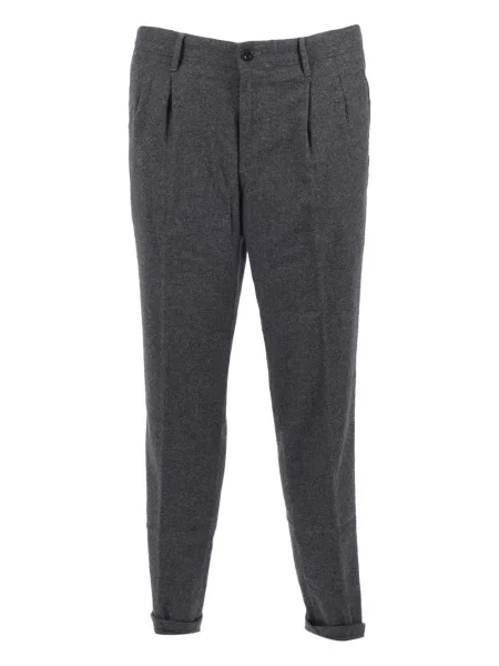 Pantaloni chino Incotex plisate gri