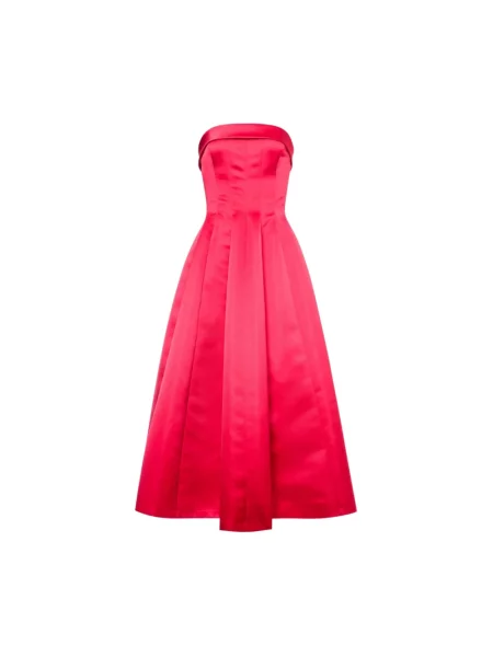 Sukienka midi Philosophy Di Lorenzo Serafini do kolan czerwona