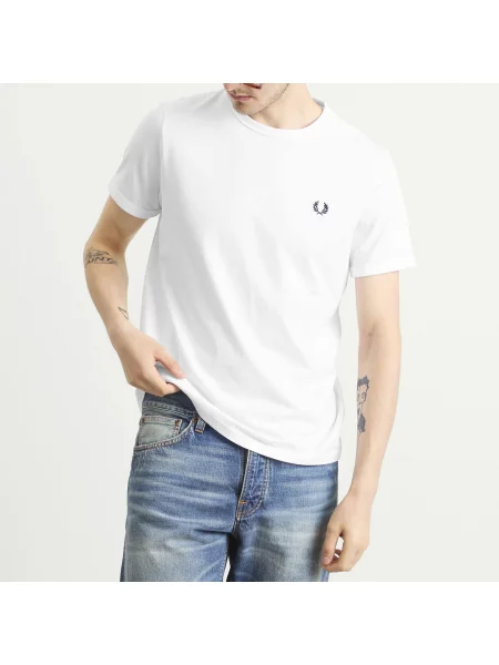 T-shirt FRED PERRY Ringer Tee White S biała