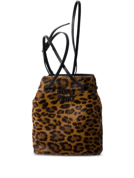 Body Miu Miu cu imagine cu model leopard maro