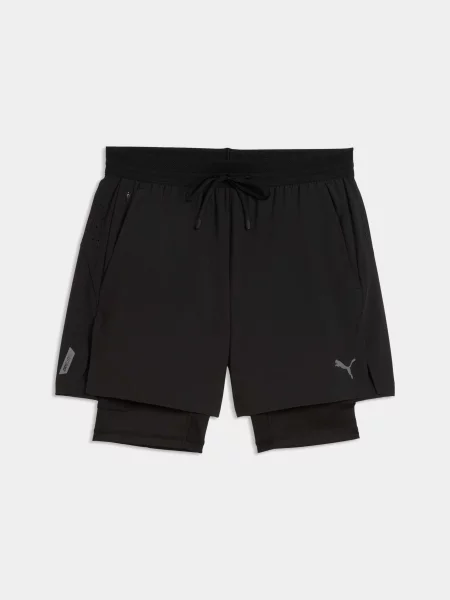 Стрейчевые спортивные шорты Puma черные
