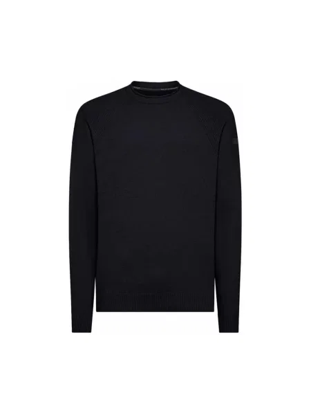 Dzianinowy sweter Rrd niebieski