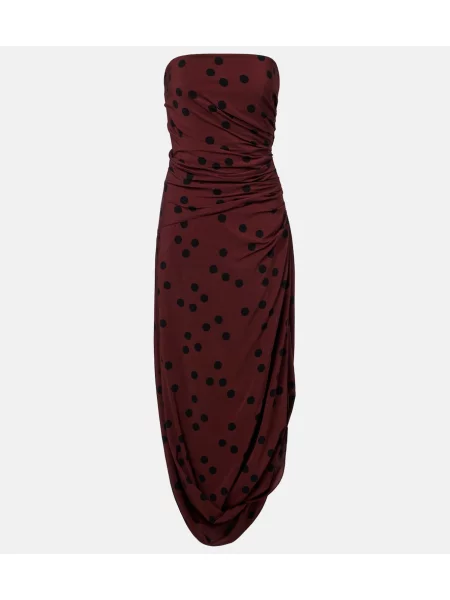 Rochie maxi Proenza Schouler cu buline maro
