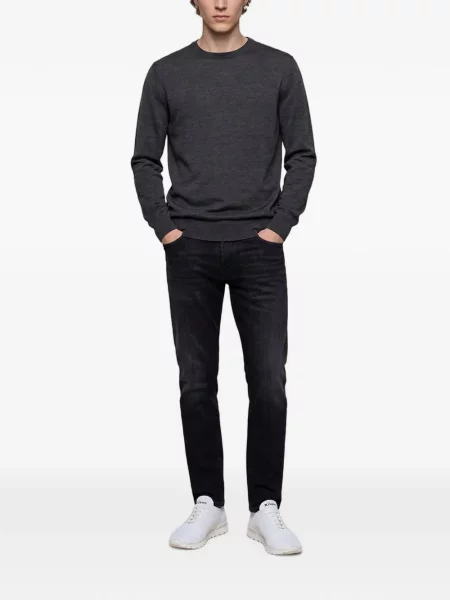 Pulover Kiton cu decolteu rotund gri