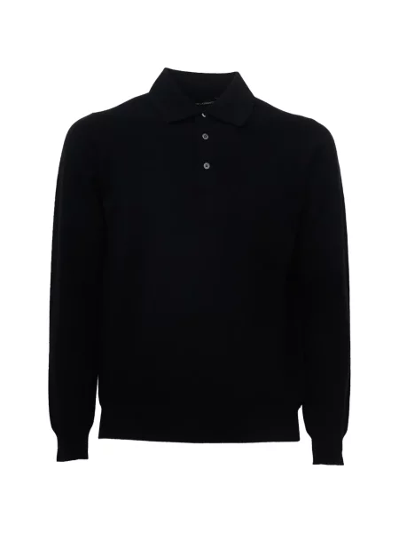 Lung tricou polo Filippo De Laurentiis albastru