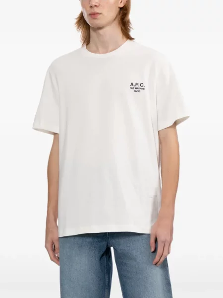Tricou A.p.c. cu imagine cu decolteu rotund alb