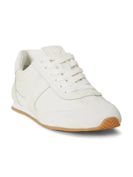 Sneakerși Lauren Ralph Lauren din piele alb