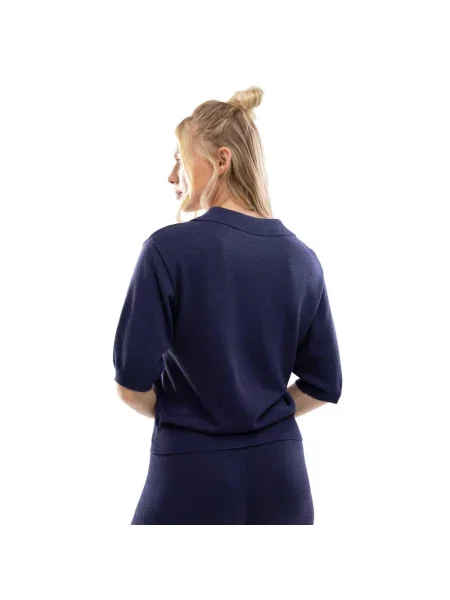 Koszulka polo z dzianiny Siroko IBZ Versa Navy niebieska