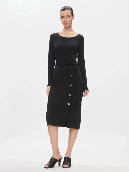 Lauren Ralph Lauren Плетена рокля черен