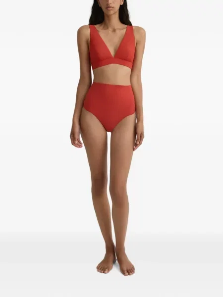 Bikini Bondi Born cu talie înaltă roșu