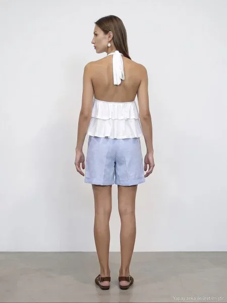 Dilvin Kalhoty Shorts světlemodrá