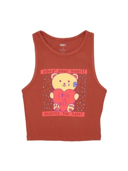 Top Obey w serca pomarańczowy