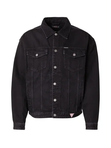 GUESS JEANS Prehodna jakna črna
