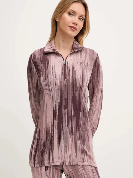 Funkční vlněné tričko s dlouhým rukávem Icebreaker Merino Vertex růžová