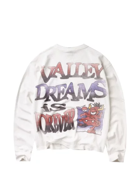 Tricou Vale tricotate cu imagine alb