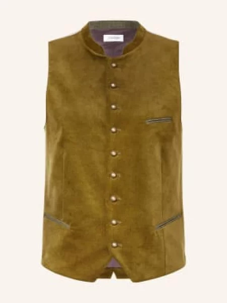 Grasegger Kamizelka Ludowa Kreuzer Z Aksamitu gruen