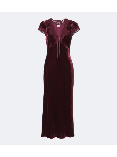 Rochie midi Rixo de catifea