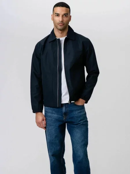 TEESHOPPEN Geacă de primăvară-toamnă Short Zip bleumarin