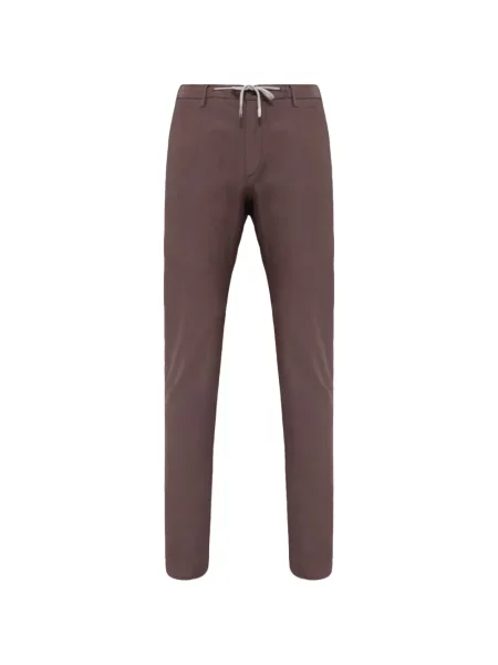 Pantaloni Eleventy cu cordon maro