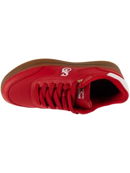 Fűzős csipkés félcipo Skechers piros