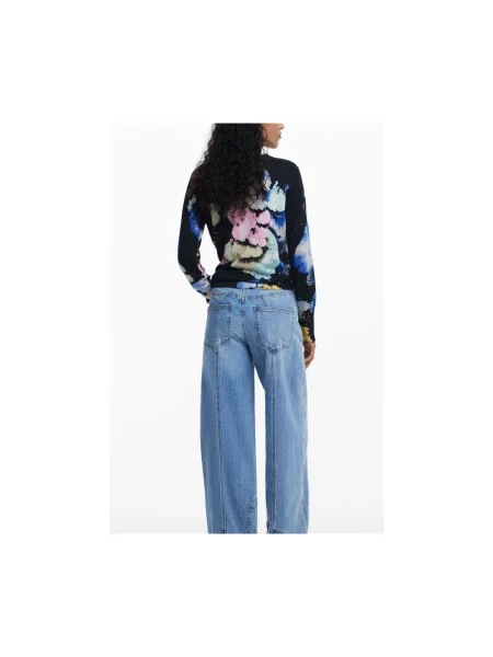 Lekki sweter Desigual czarny