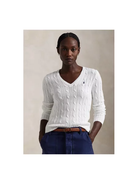 Sweter Polo Ralph Lauren z nadrukiem biały