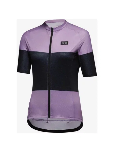 Koszulka rowerowa GOREWEAR Spirit Stripes krótki rękaw ciemnoniebieska L fioletowa