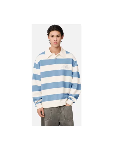 Axel Arigato sweter z dodatkiem wełny Rey Polo Sweater niebieska