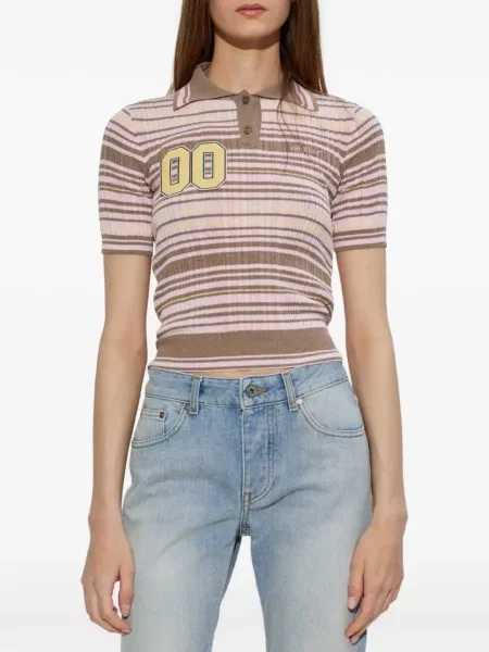 Tricou polo Off-white alb