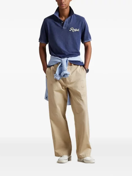 Μάλλινο polo Polo Ralph Lauren με κουκούλα με σχέδιο μαύρο