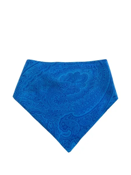Fular Etro cu model paisley albastru