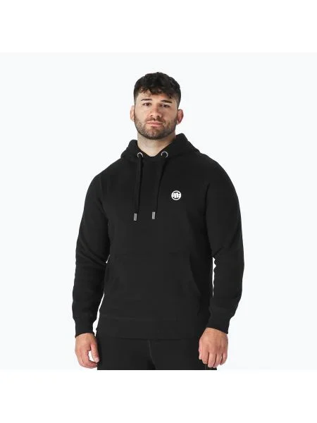 Tricou cu glugă cu glugă pentru bărbați Pitbull West Coast Small Logo Hooded negru