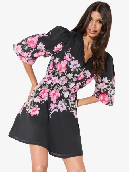 Friends Like These Haljina zelena / lavanda / prljavo roza crna