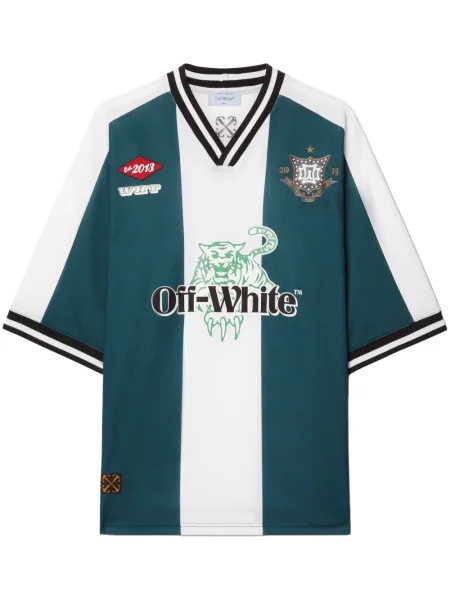 Tricou Off-white cu dungi de tigru alb