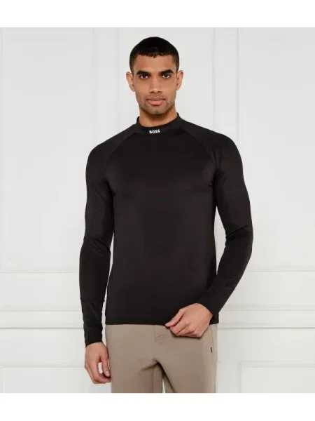 Tricou mânecă lungă Boss Green stretch negru