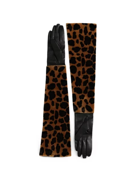 Mănuși Dolce & Gabbana cu imagine cu model leopard