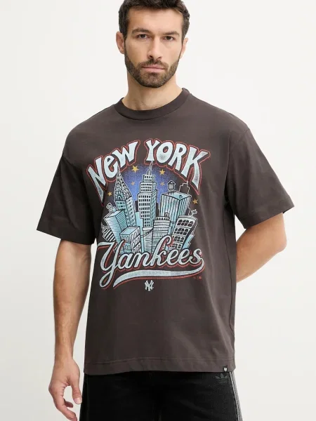 Majica 47 brand MLB New York Yankees s tiskom smeđa
